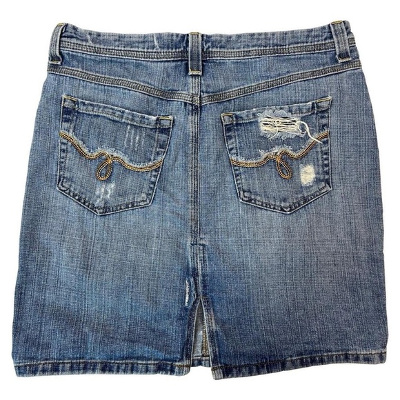 Jupe Longue Lafei – Denim Bleu, Fente – Taille M – Style Y2K Préppy – Occasion état Neuf